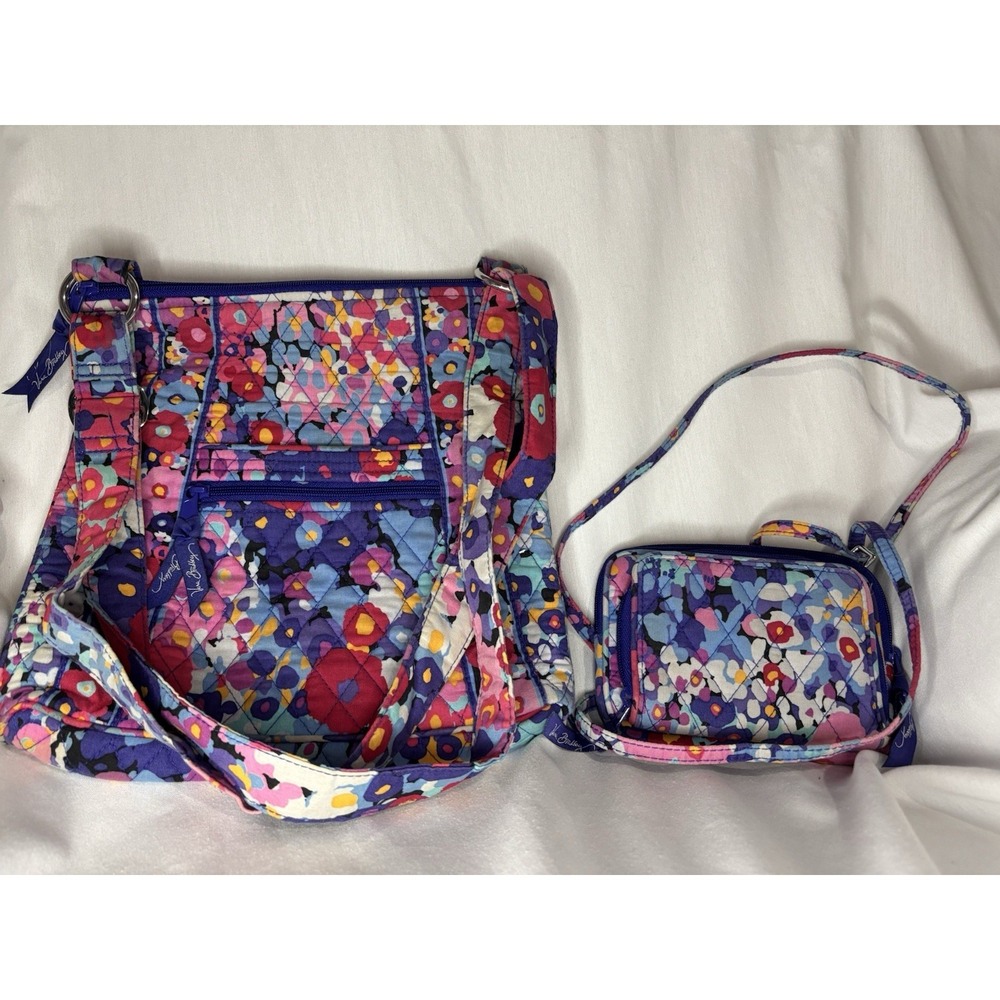 Vera Bradley Impressionista Pattern Hipster Crossbody andβ Wallet/ Mini Purse